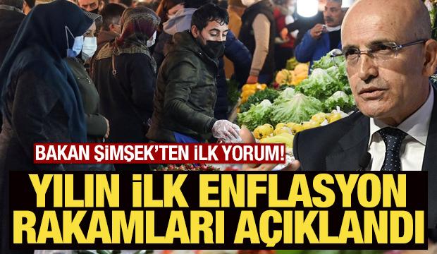 Yılın ilk enflasyon rakamları açıklandı! Bakan Şimşek'ten ilk yorum