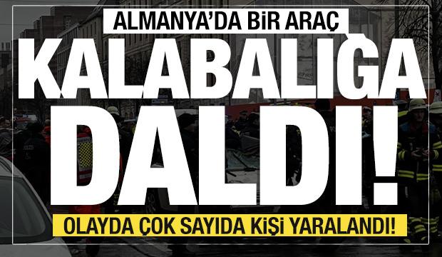 Almanya'da araç kalabalığa daldı! Yaralılar var!