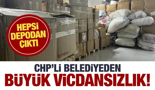 CHP'li belediyeden büyük vicdansızlık! Hepsi depodan çıktı