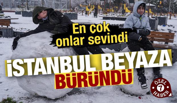 İstanbul beyaza büründü! En çok çocuklar sevindi