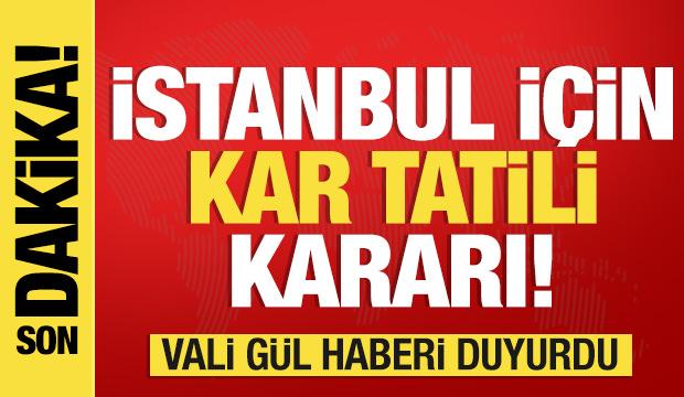 Son dakika: İstanbul için kar tatili kararı! 