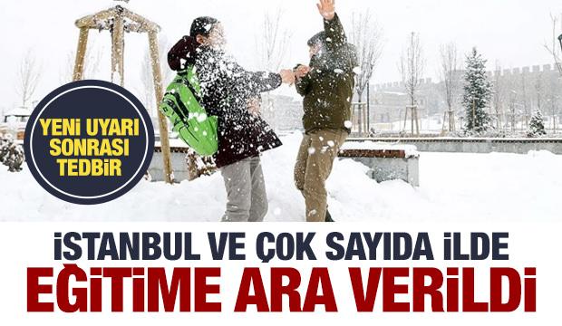 Son dakika: İstanbul için kar tatili kararı! 