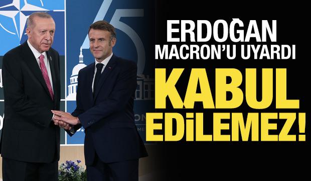 Cumhurbaşkanı Erdoğan, Macron ile görüştü