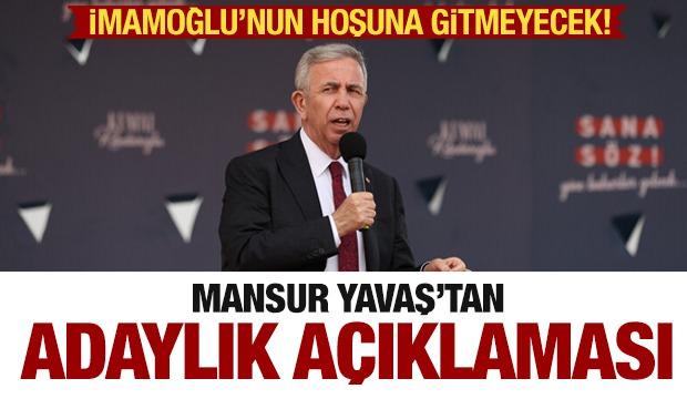 Mansur Yavaş'tan adaylık açıklaması! İmamoğlu'nun hoşuna gitmeyecek