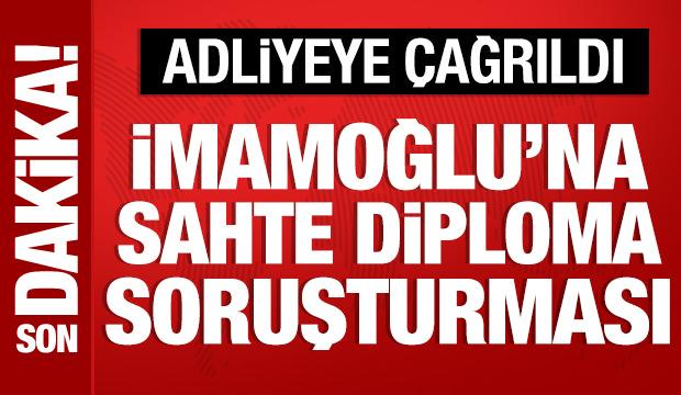 Son Dakika: Ekrem İmamoğlu'na diploma soruşturması!