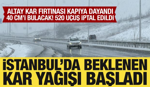 Son Dakika: İstanbul'da beklenen kar yağışı başladı