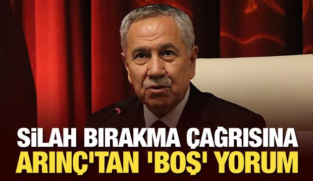 Silah bırakma çağrısına Arınç'tan 'boş' yorum