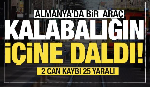 Son dakika... Almanya'da araç kalabalığın içine daldı!