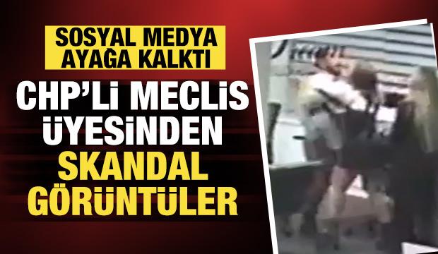 CHP’li meclis üyesi Yusuf Özcan'dan kadına şiddet!