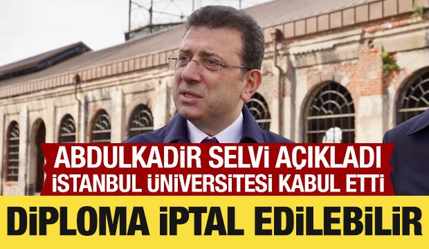 İmamoğlu’nun 'şaibeli' diplomasında yeni gelişme: İptal edilebilir!