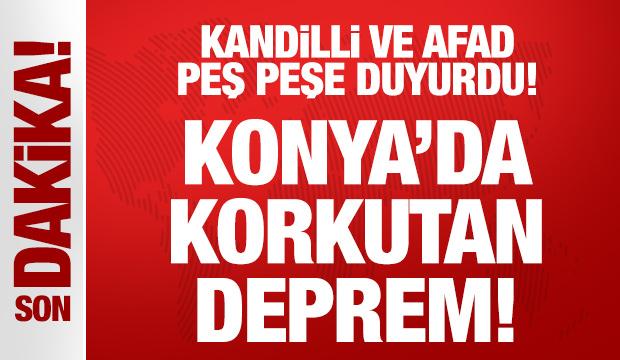 Son Dakika: Konya'da 4,2 büyüklüğünde deprem!