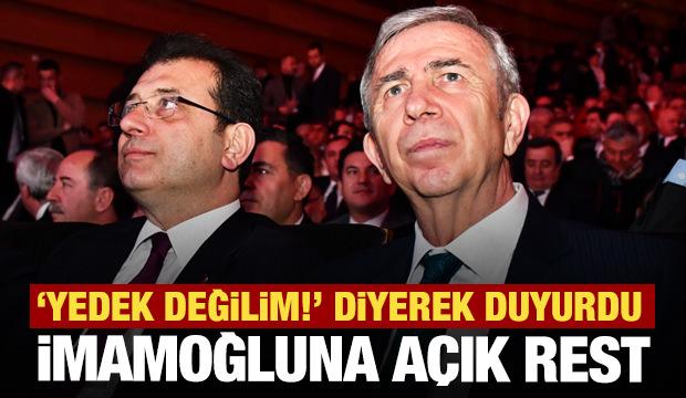 Mansur Yavaş'tan İmamoğlu'na açık rest: Yedek değilim!