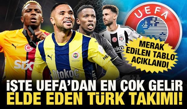 Merak edilen tablo açıklandı! İşte UEFA'dan en çok gelir elde eden Türk takımı