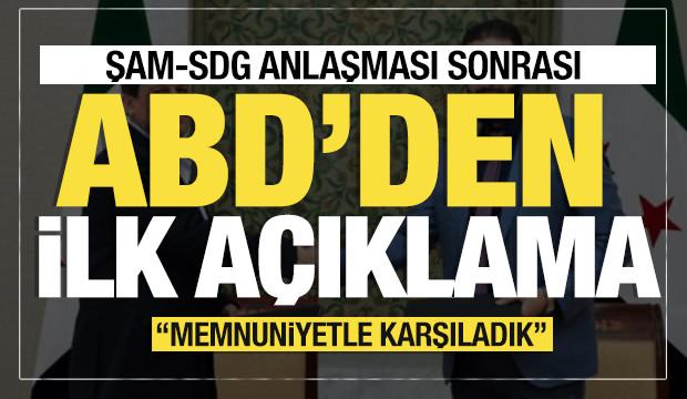 Şam'la SDG anlaştı! ABD'den dikkat çeken açıklama