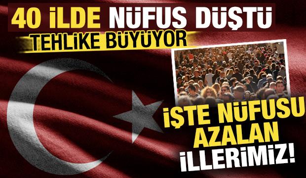 Türkiye'de 40 ilin nüfusu azalıyor! İşte o şehirlerimiz...
