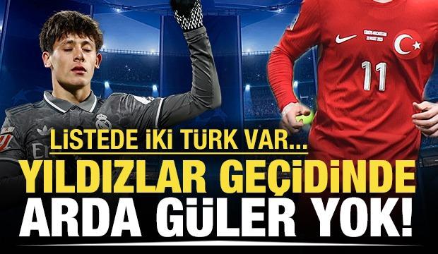 10 kişilik yıldızlar listesinde iki Türk var, Arda Güler yok