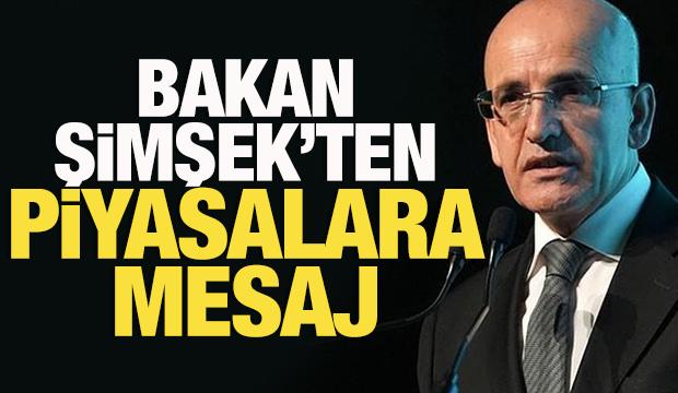 Bakan Mehmet Şimşek'ten piyasalara mesaj