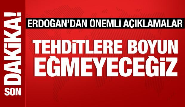 Cumhurbaşkanı Erdoğan'dan önemli açıklamalar