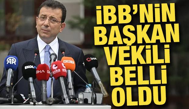 İBB'nin başkan vekili belli oldu