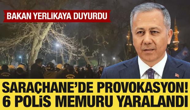 Saraçhane'deki gösterilerde 6 polis yaralandı