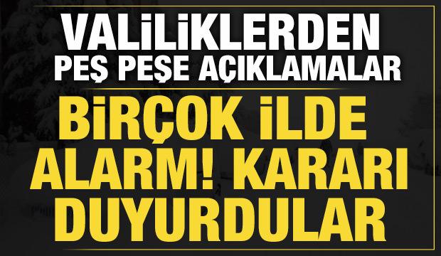 Son Dakika: Birçok ilde yarın okullar tatil edildi