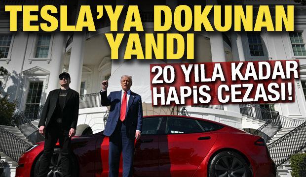 Trump uyardı: Tesla saldırılarına karışanlara 20 yıla kadar hapis cezası