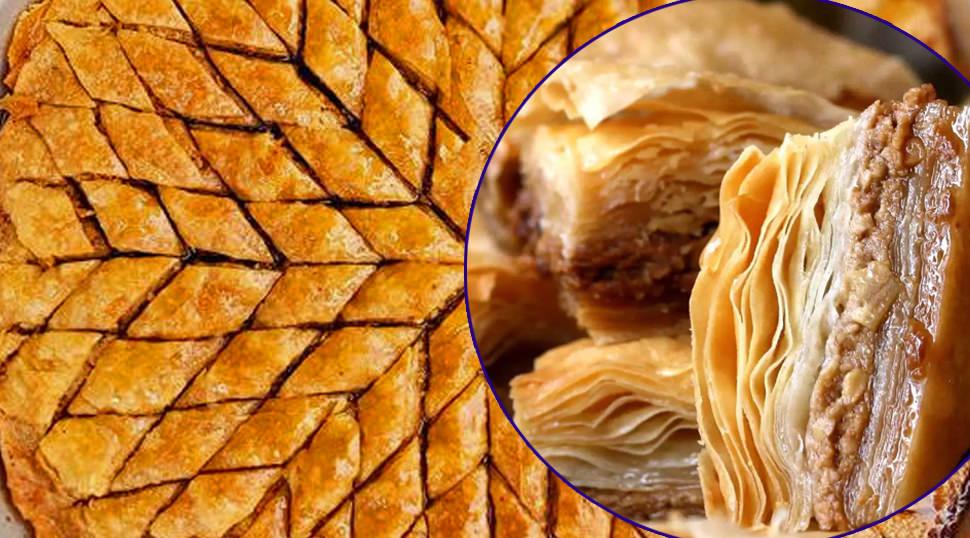 Ağızda dağılan kolay baklava tarifi: 1 tepsilik tam &ouml;l&ccedil;&uuml;