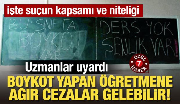 Bakan Tekin'e tam destek! Uzmanlar uyardı: Boykot yapan öğretmene ağır cezalar gelebilir!