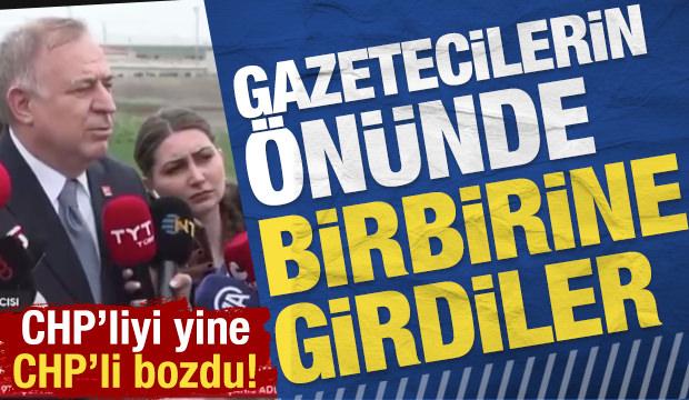 CHP’li Zeybek’e CHP’li üyeden sert tepki! Gazetecilerin önünde birbirine girdiler