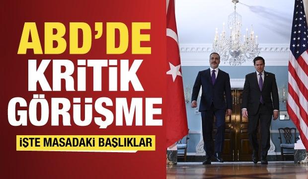 Dışişleri Bakanı Hakan Fidan'dan ABD'de kritik görüşme