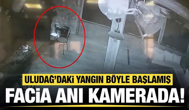 Facianın başlangıcı ortaya çıktı: Uludağ'daki otel yangınının çıkış anı kameralarda!