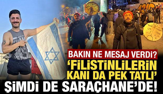 'Filistinlilerin kanı da pek tatlı' diyen İsrail destekçisi şahıs Saraçhane’de!