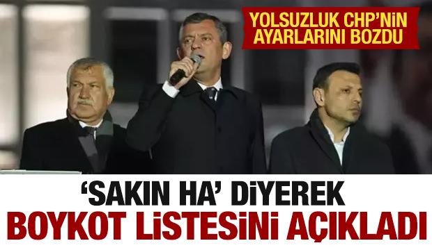 Özgür Özel boykot listesini açıkladı! CHP'den skandal hamle