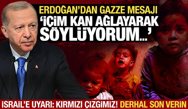 Erdoğan'dan son dakika Filistin açıklaması: İçim kan ağlayarak söylüyorum...