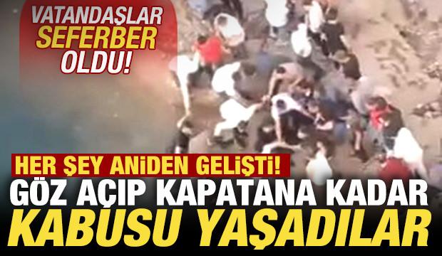 Her şey aniden gelişti! Suya eğildiği anda kabusu yaşadı! Vatandaşlar seferber oldu