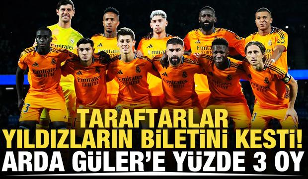 Real Madrid'de taraftarlar yıldızların biletini kesti! Arda Güler listede sonuncu oldu