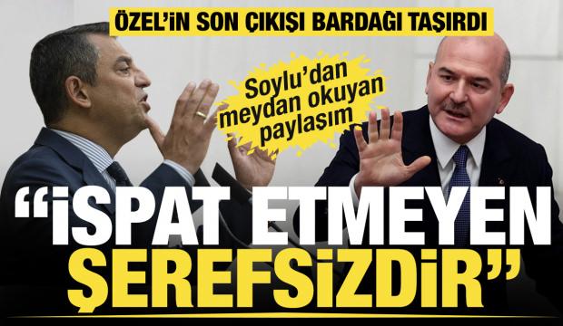 Süleyman Soylu, Özgür Özel'e 7 soru ve 7 cevap ile meydan okudu: İspat etmeyen şerefsizdir
