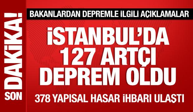 Bakanlardan İstanbul'daki depremle ilgili açıklamalar