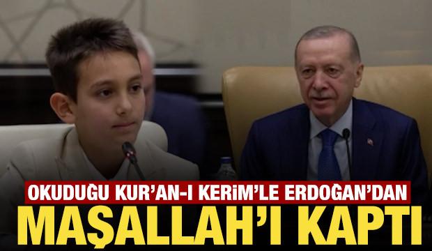 Cumhurbaşkanı Erdoğan, 23 Nisan nedeniyle çocukları Külliye'de kabul etti