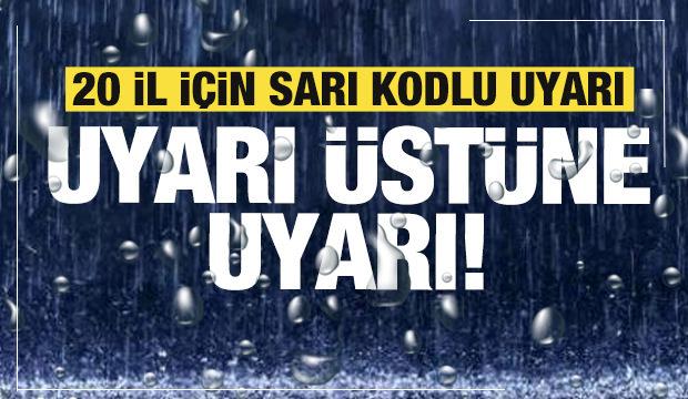 Meteoroloji'den çok sayıda il için sarı kodlu uyarı! Havaya dikkat