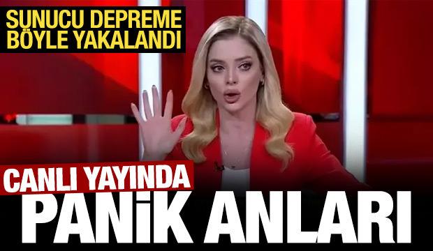 Sunucu Meltem Bozbeyoğlu, İstanbul depremine canlı yayında yakalandı