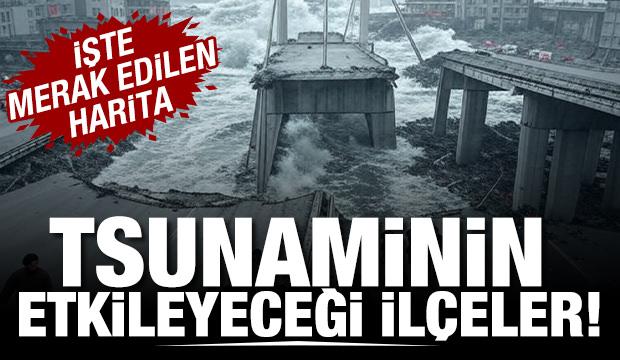 Tsunaminin etkileyeceği ilçeler! İşte Marmara Bölgesinde tehlikeli yerler...