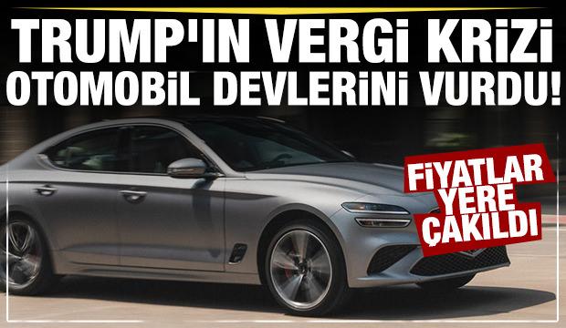 Trump'ın vergi krizi otomobil devlerini de vurdu! Fiyatlar yere çakıldı