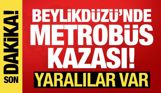 Beylikdüzü'nde iki metrobüs çarpıştı: Yaralılar var