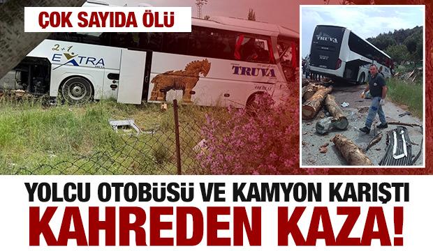 Çanakkale'de otobüs kazası! Çok sayıda ölü ve yaralı var
