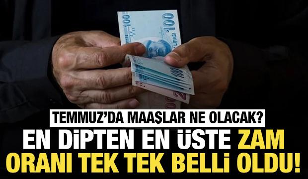 Emekli Temmuz'da ne kadar maaş alacak? En dipten en üste zam oranı tek tek belli oldu!