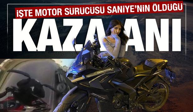 İşte motor sürücüsü Saniye'nin öldüğü kaza anı