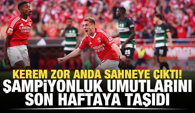 Kerem zor anda sahneye çıktı! Şampiyonluk umutlarını son haftaya taşıdı