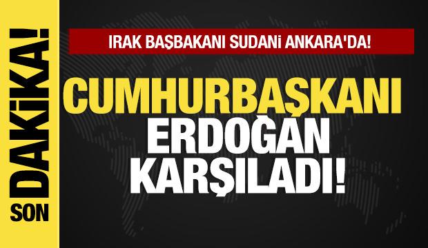 Son dakika... Irak Başbakanı Ankara'da! Cumhurbaşkanı Erdoğan karşıladı!