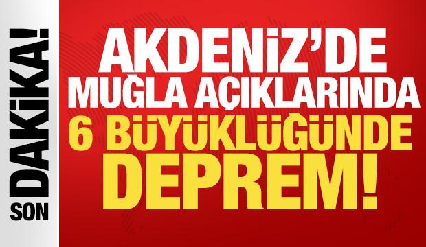 Akdeniz'de 6 büyüklüğünde deprem